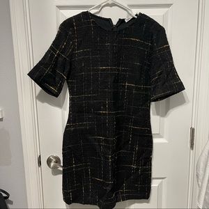 Zara tweed black dress